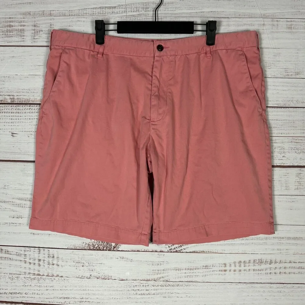 Faherty Shorts Mens Chino Sz 40 Light Red Pink 9.5